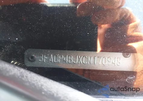 2012 Ford Fiesta Se z USA, uszkodzony, nr VIN 3FADP4BJXCM170948